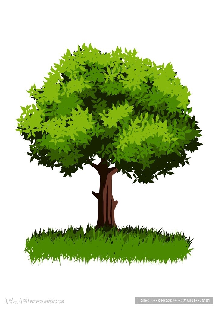 绿树草地素材