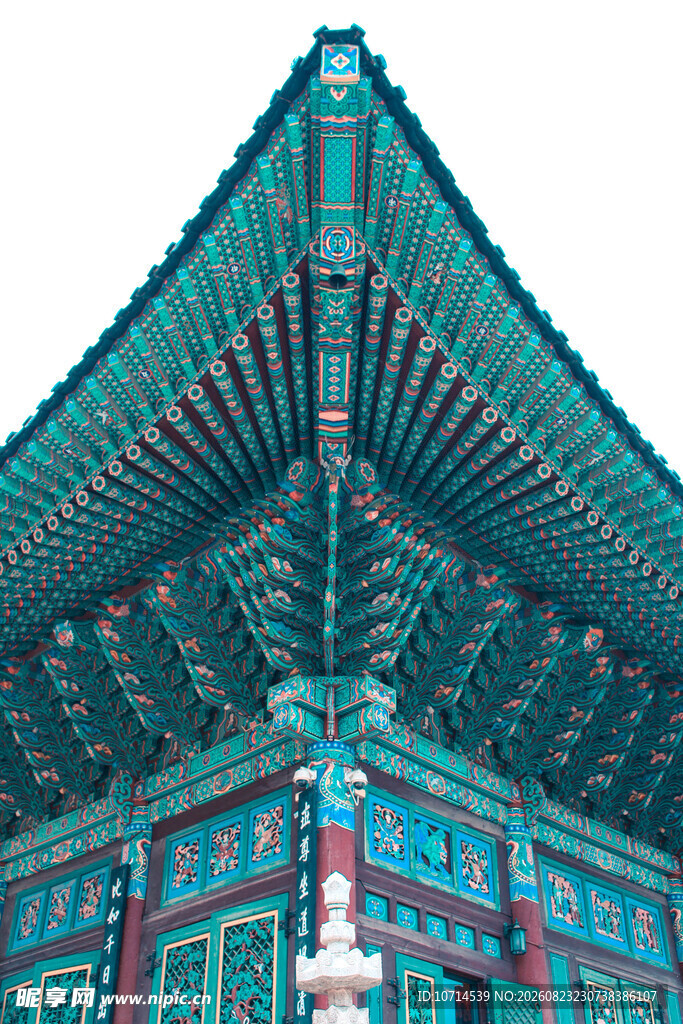 中式古建筑飞檐一角