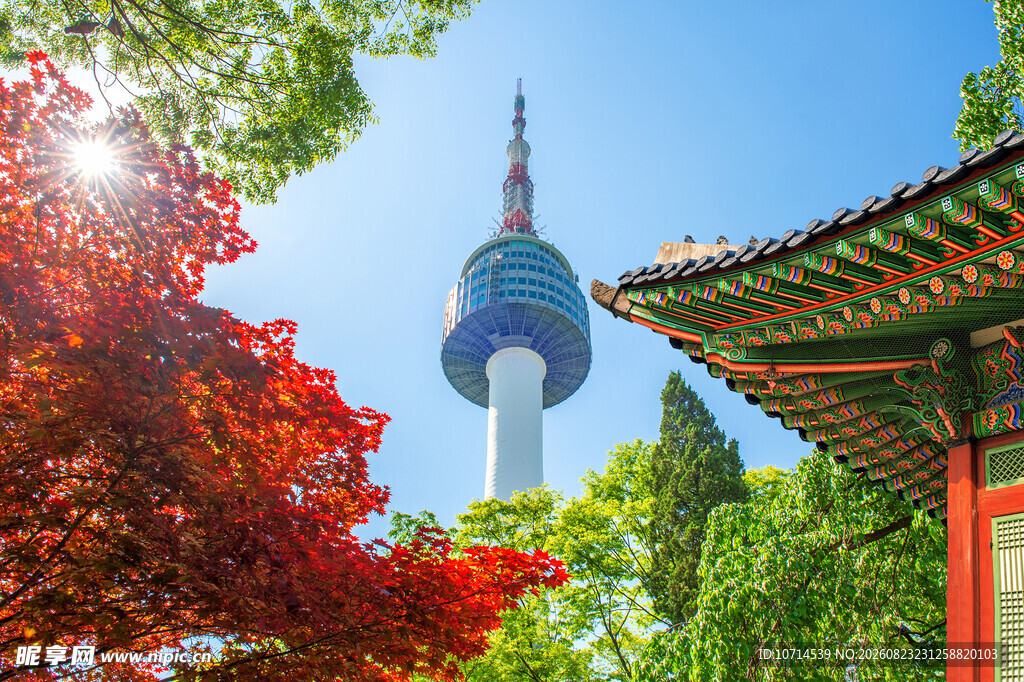 首尔景福宫旁的塔景