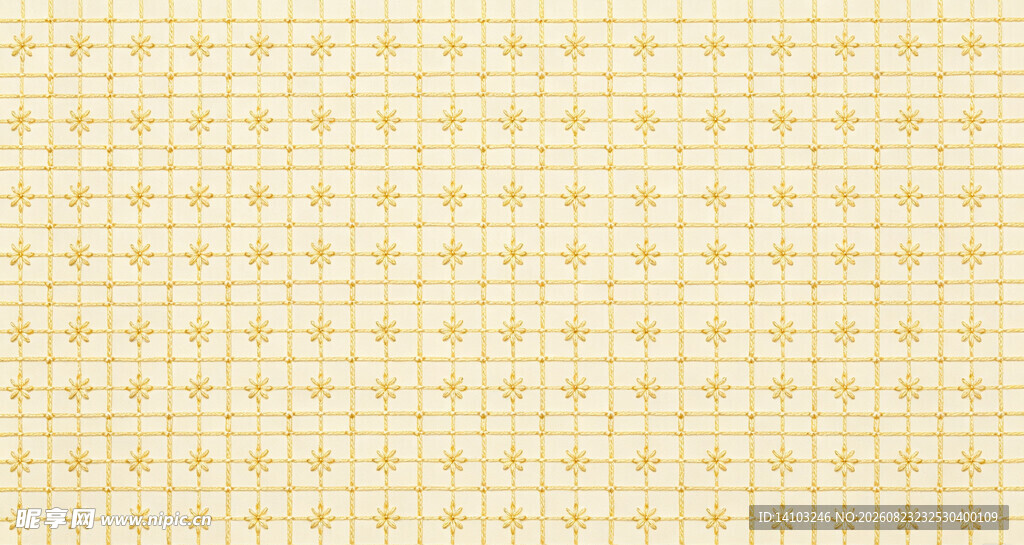 淡黄色格子纹理背景图