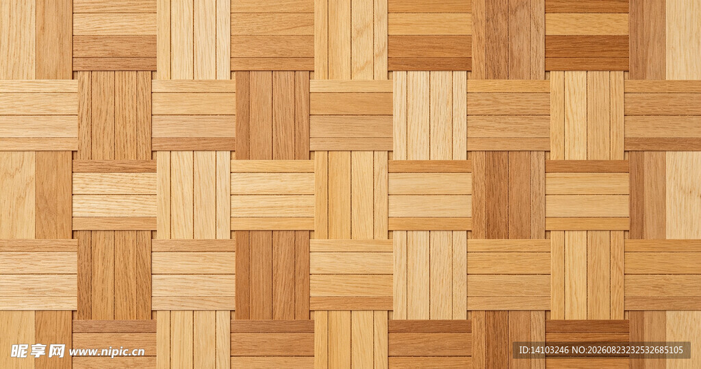 木质拼花地板纹理特写