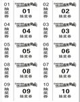 编号纸张展示