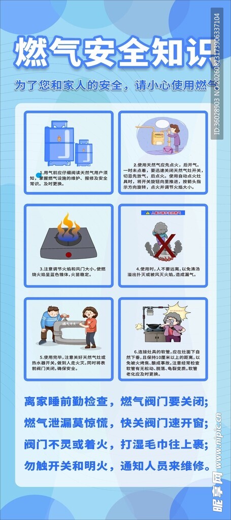 燃气安全知识宣传海报