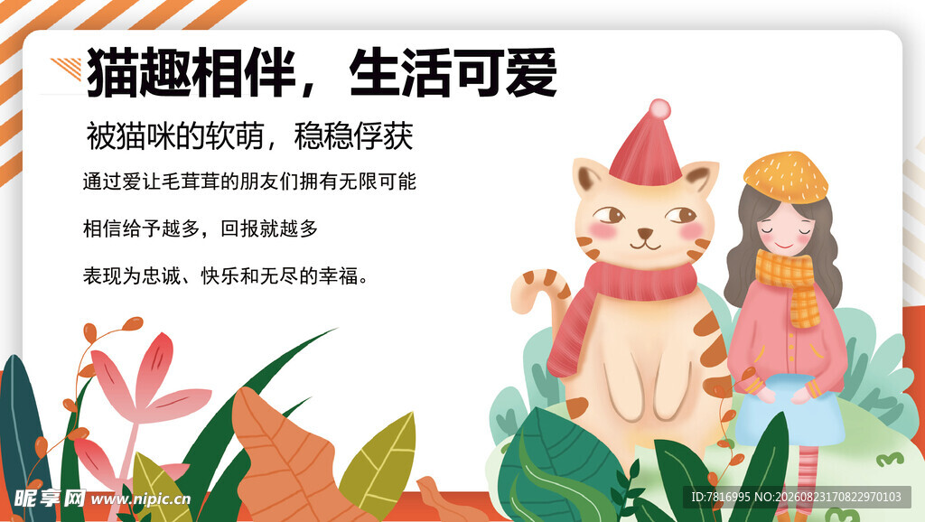 女孩与萌猫的温馨日常