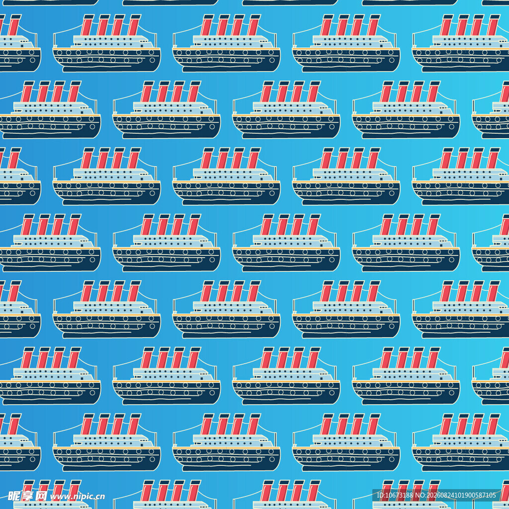 海上轮船图案背景