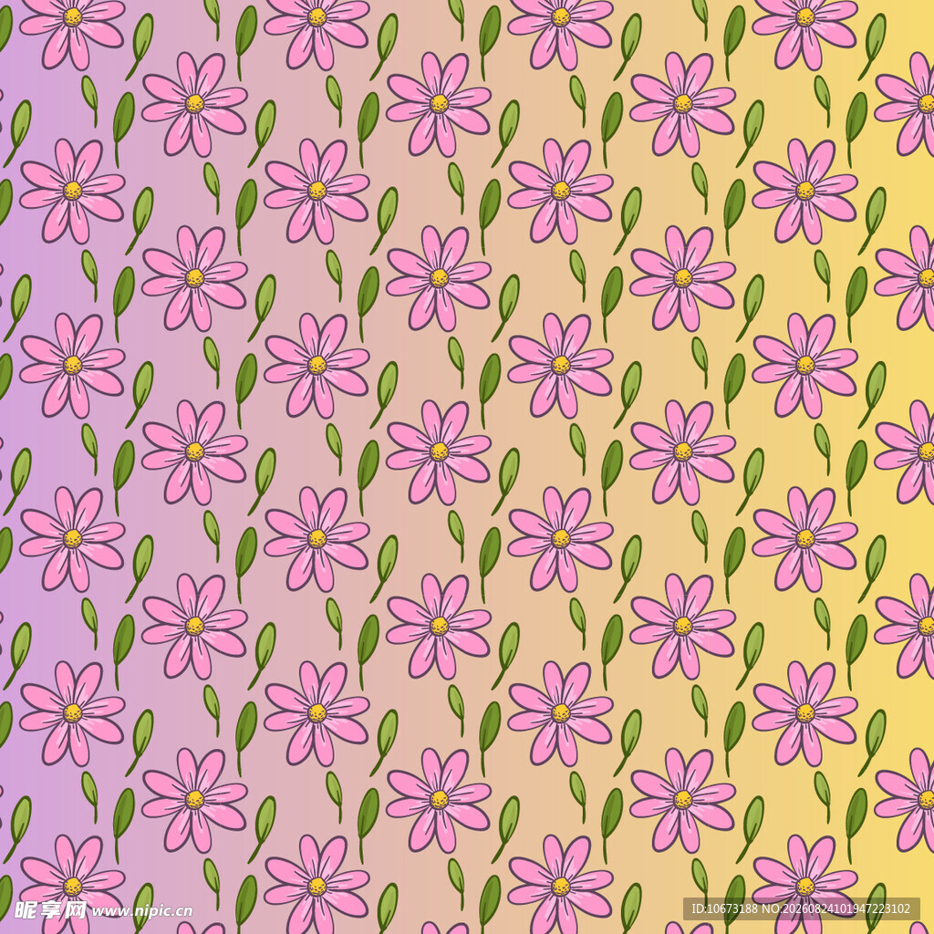 粉色小花图案背景纹理