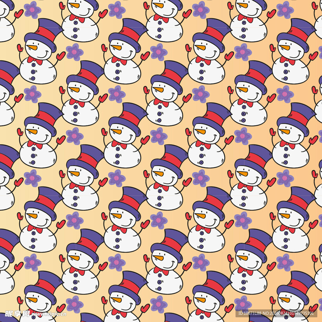 雪人图案背景图