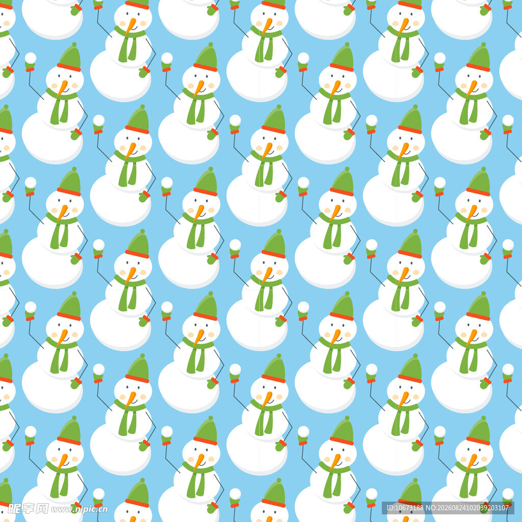 雪人图案背景图