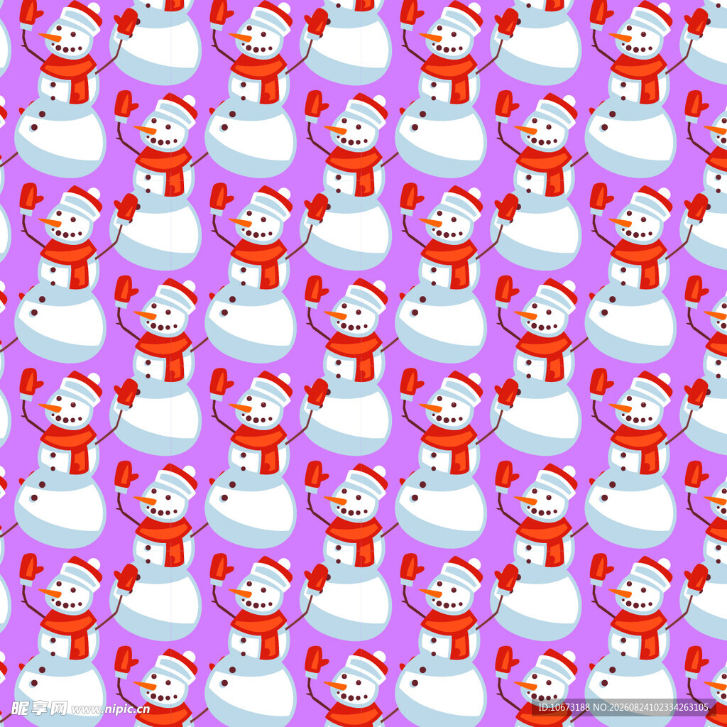 可爱雪人图案背景