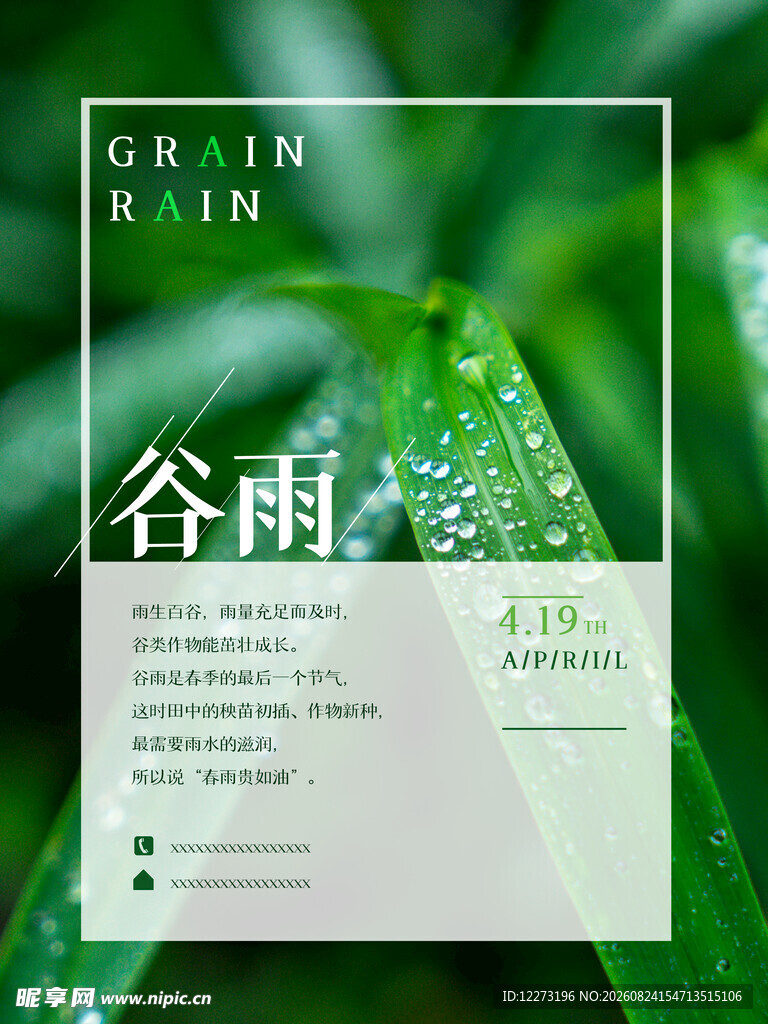 谷雨时节海报设计