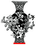 中式花卉纹精美花瓶