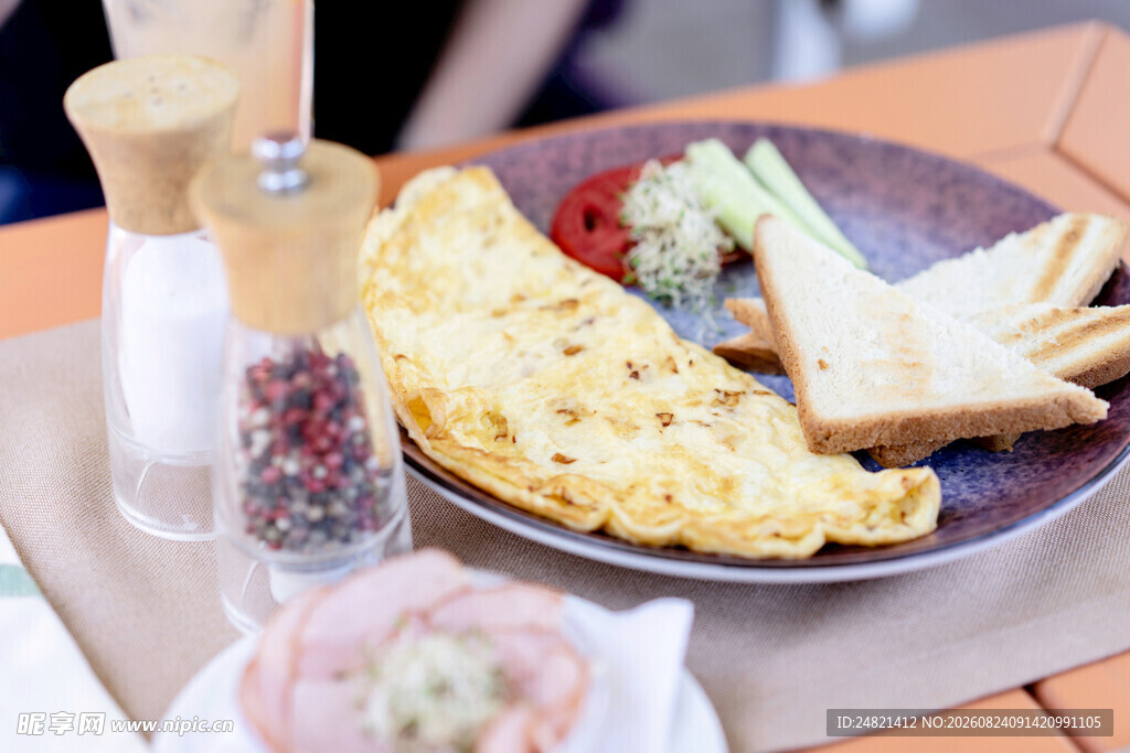 美味早餐摆盘展示