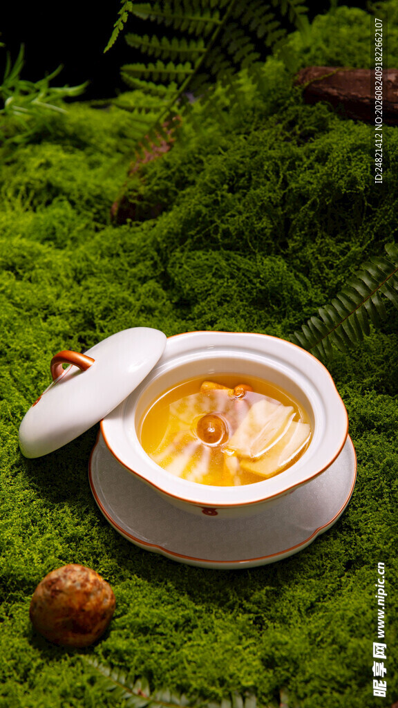 青苔上的滋补养生汤品