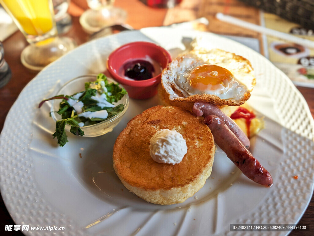 美味西式早餐拼盘