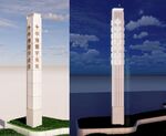 新中式现代精神堡垒3D模型