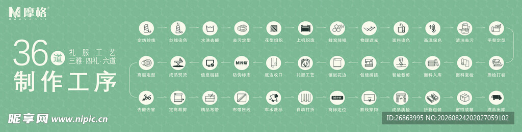 绿色背景白色图案装饰图