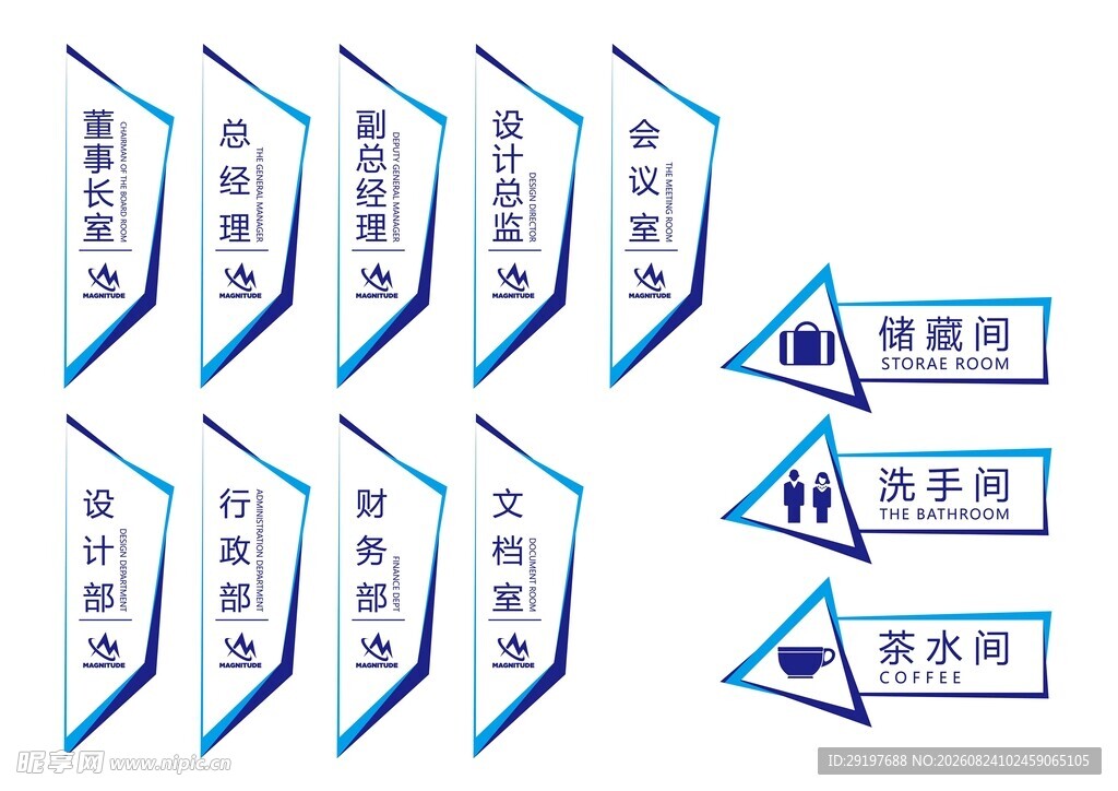 企业科室指引标识牌展示
