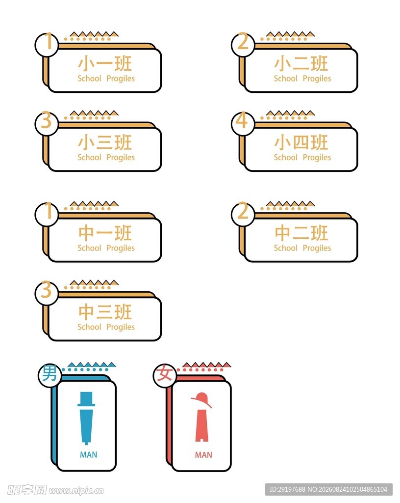 卡通门牌