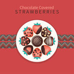 巧克力草莓装饰图案设计