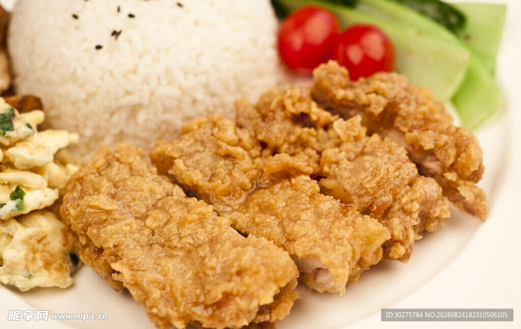 香酥炸鸡排盖饭