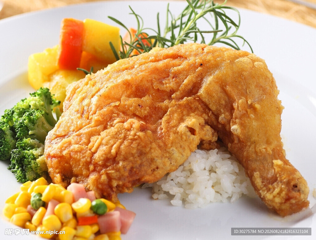 美味炸鸡腿盖饭套餐