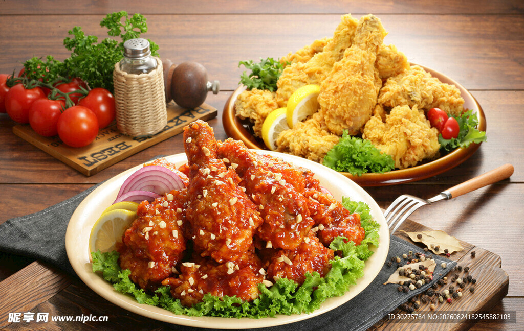 美味多样的特色炸物拼盘