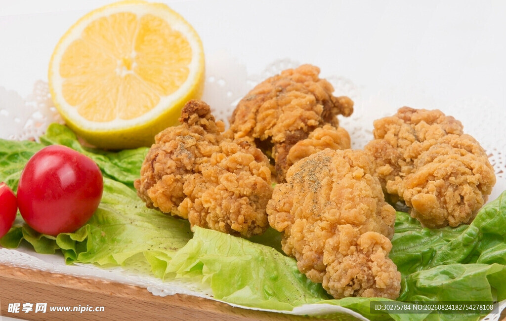 香酥炸物配蔬果拼盘