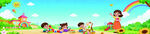 幼儿园启蒙教育横幅海报