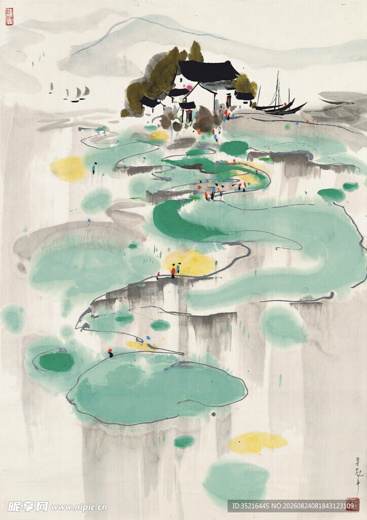 水墨山水意境画