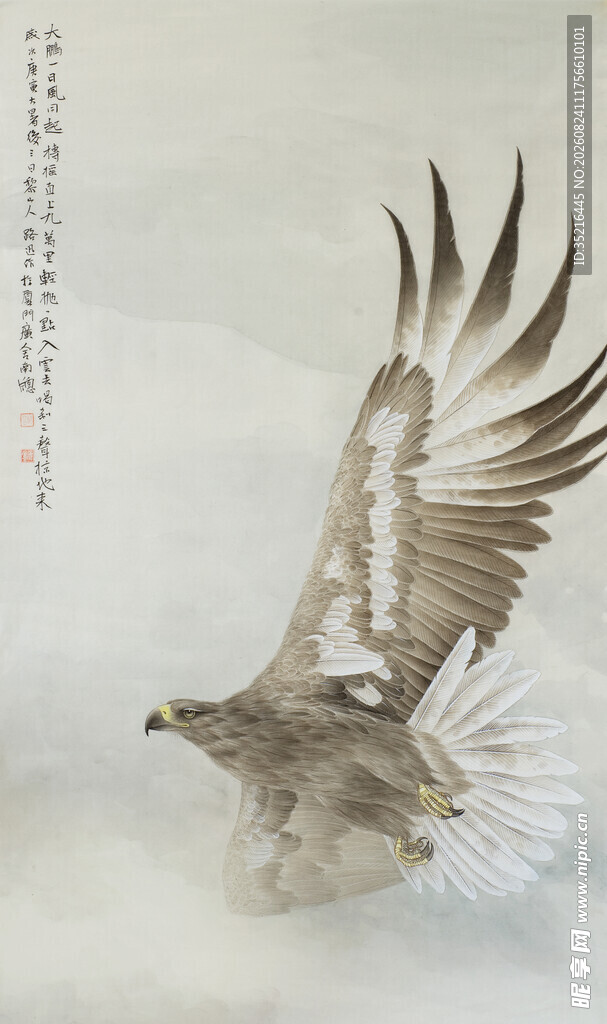 展翅雄鹰图