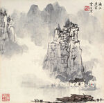 水墨山水间的静谧山居