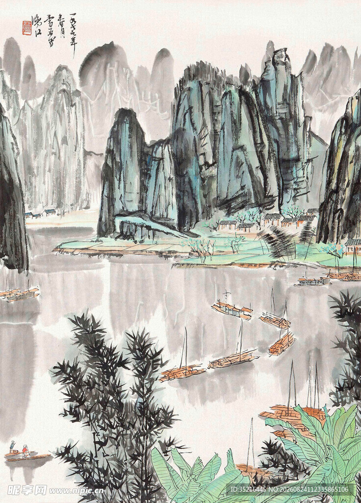 水墨山水间的诗意风光