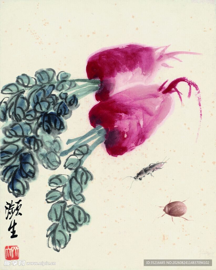 水墨花卉图