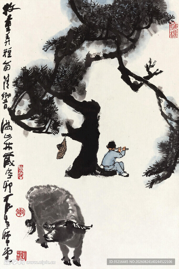 牧童骑牛图