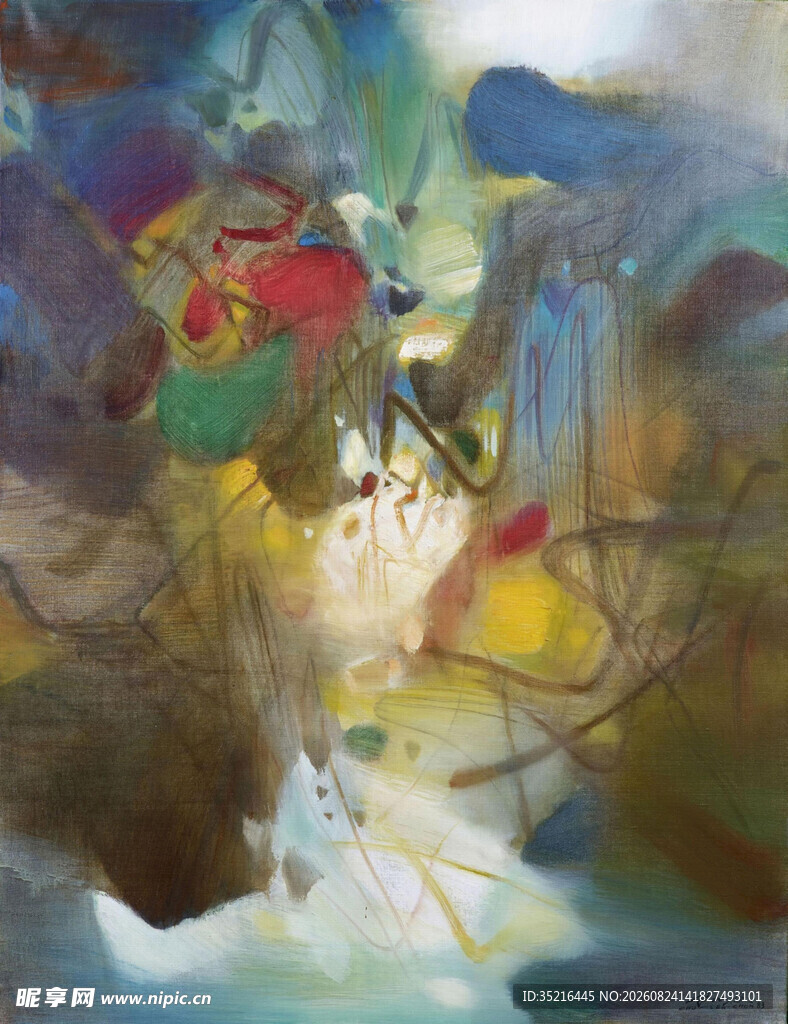 抽象梦幻色彩艺术画作