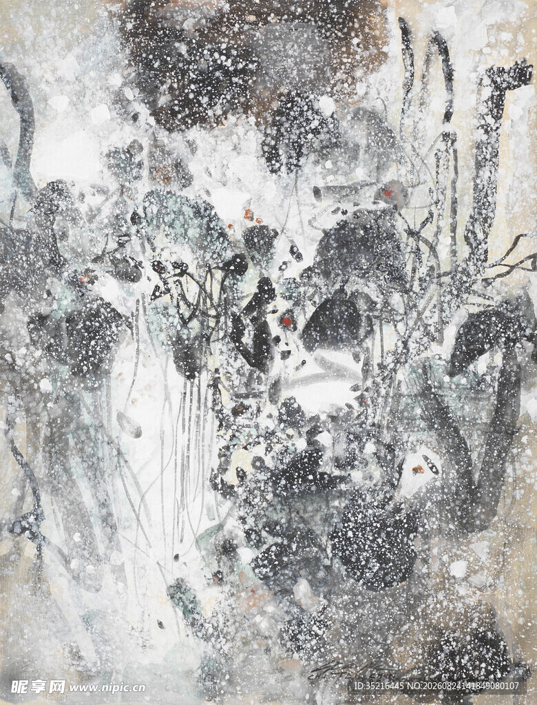 抽象水墨风格艺术画作