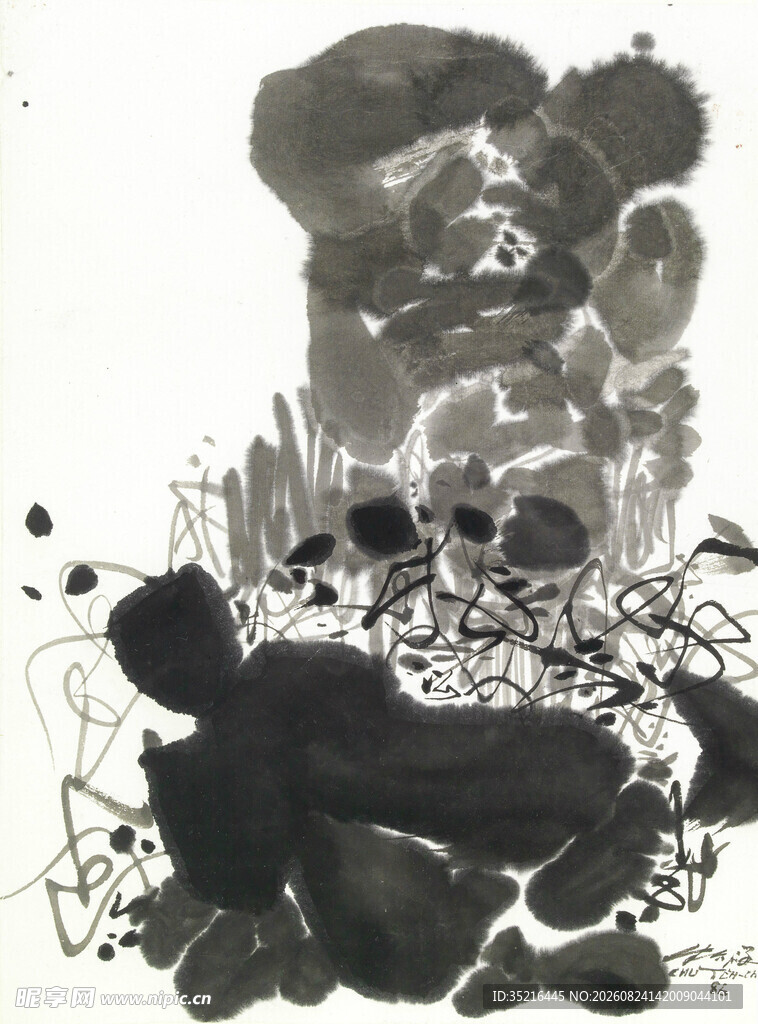 抽象水墨艺术画作
