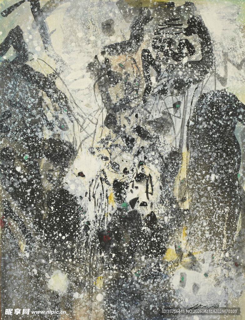 抽象艺术涂鸦画作