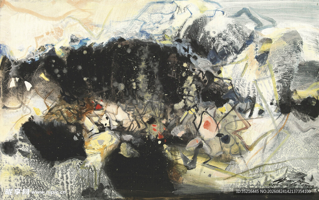抽象艺术油画作品