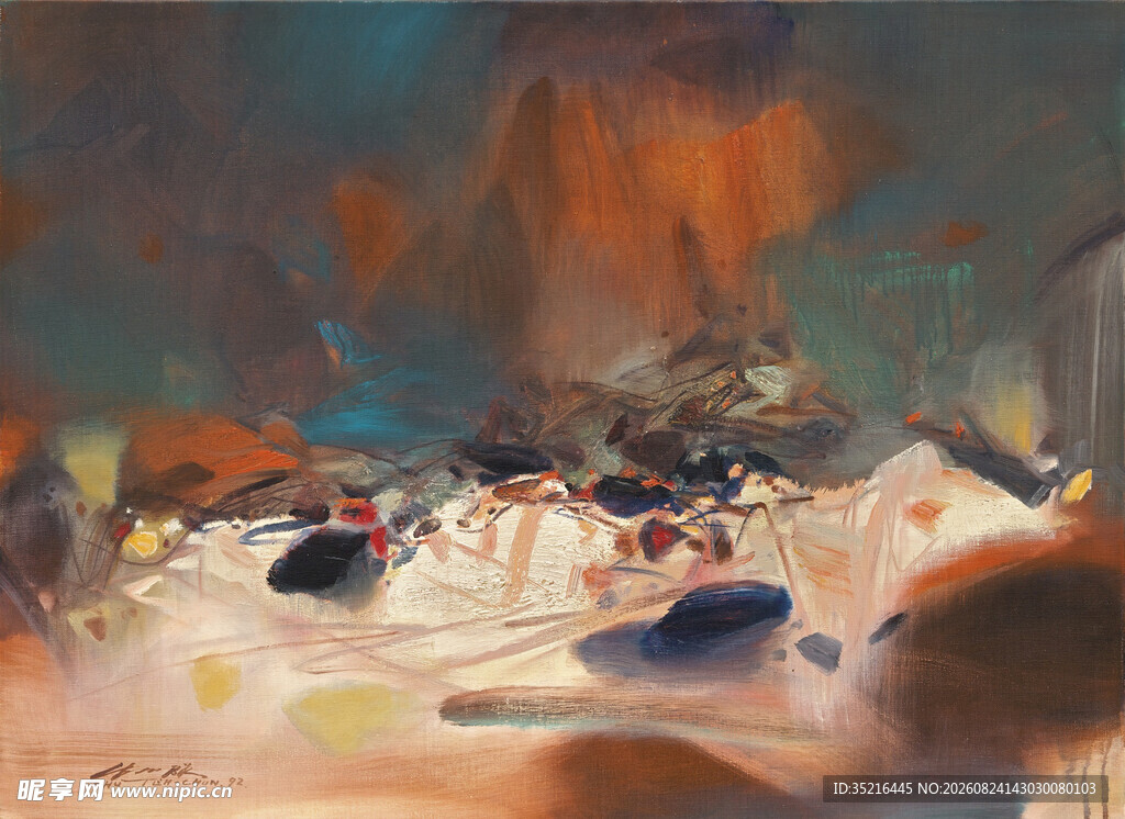 梦幻抽象场景绘画作品