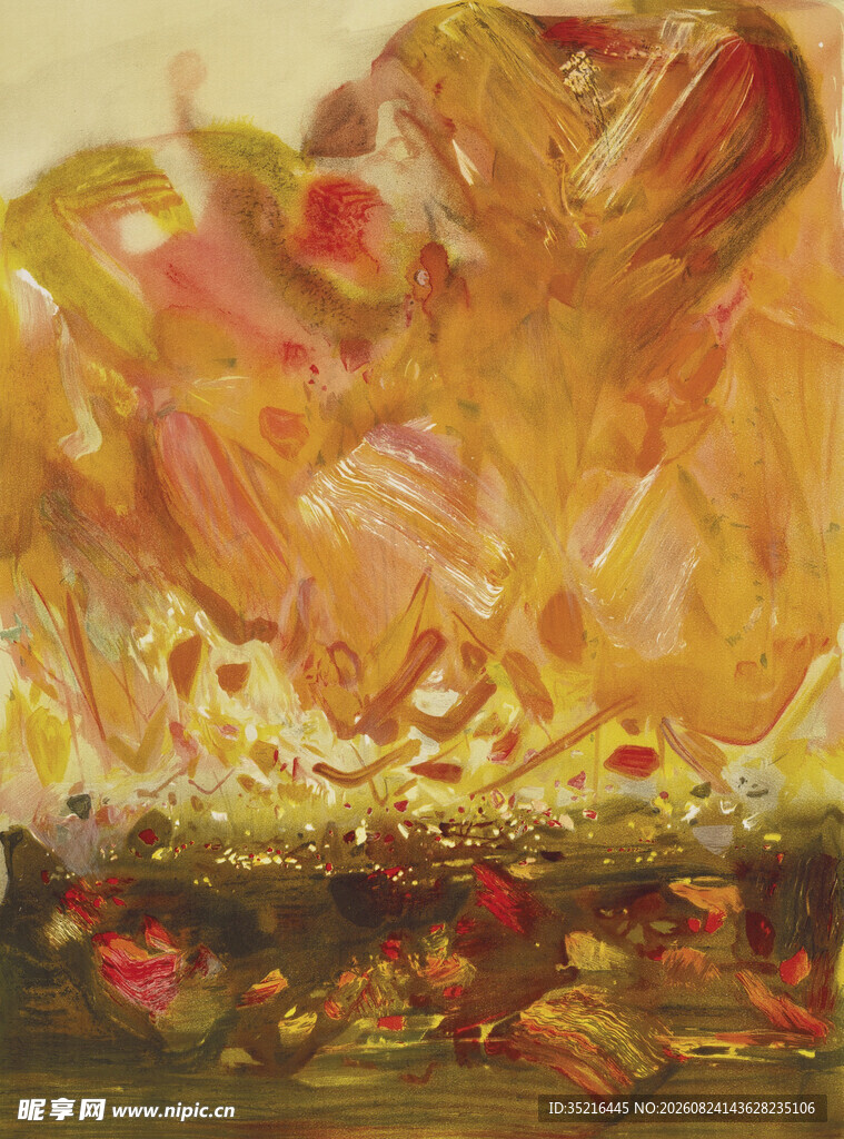 抽象风格的人物与景物画作