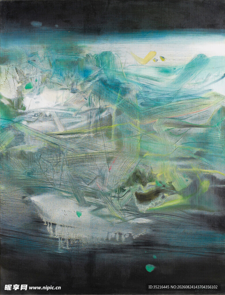 梦幻山水抽象画作