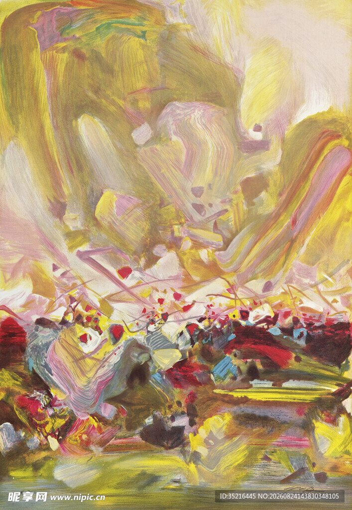 抽象艺术色彩斑斓画作