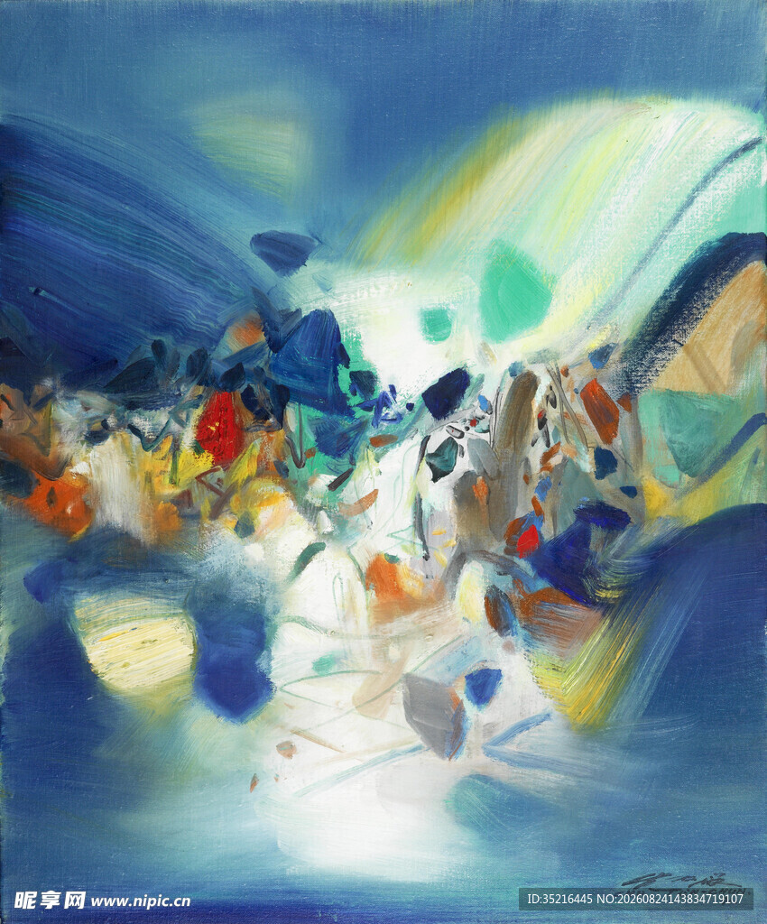 抽象动感色彩艺术画作