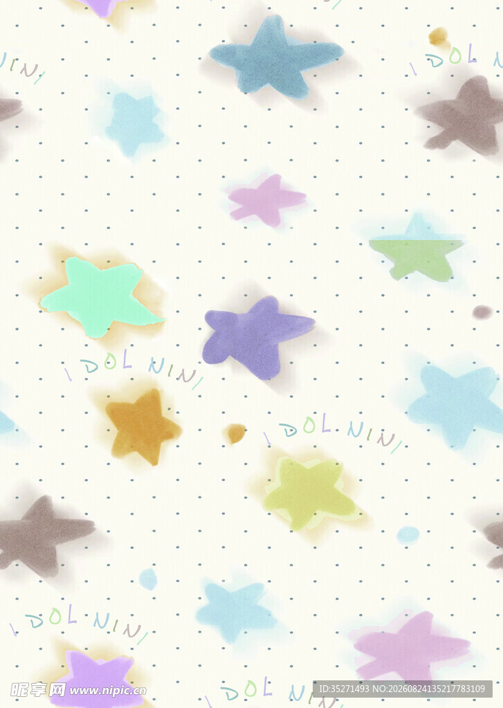多彩星星图案背景