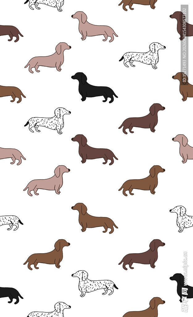 腊肠犬图案背景