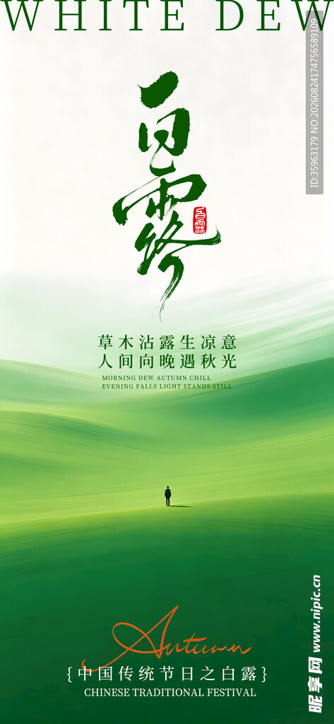 白露传统节气海报
