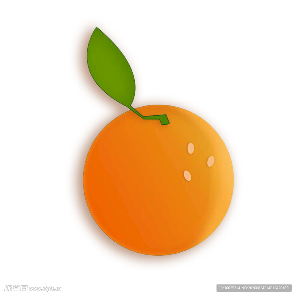 可爱卡通橙子插画