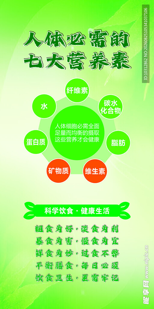 七大营养素海报展示