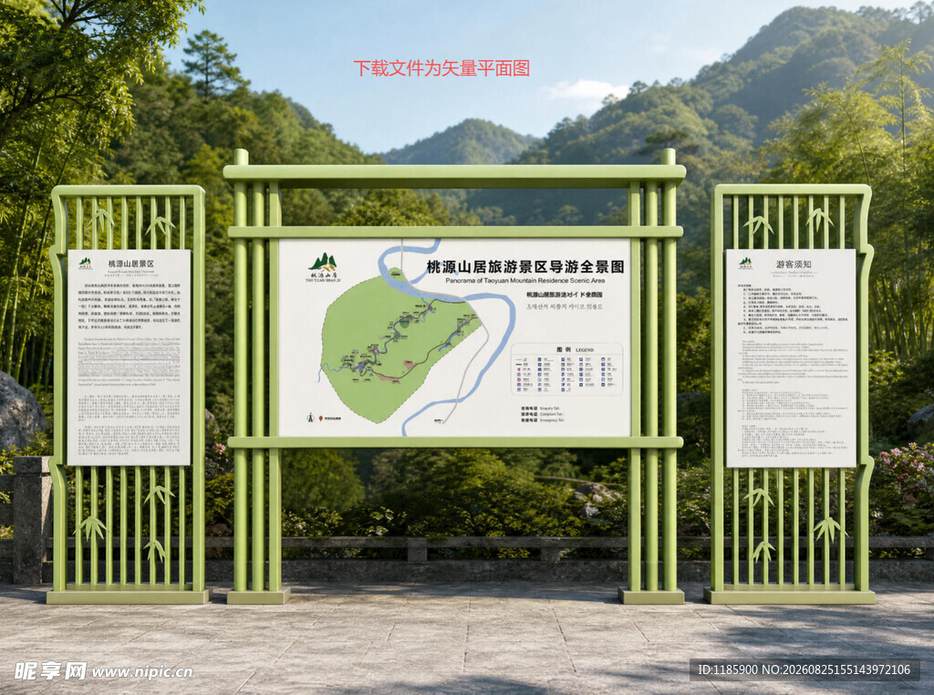 景区导览牌展示周边信息